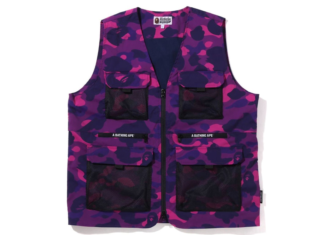 Pre-owned Bape Color Camo Vest (ss22) Purple