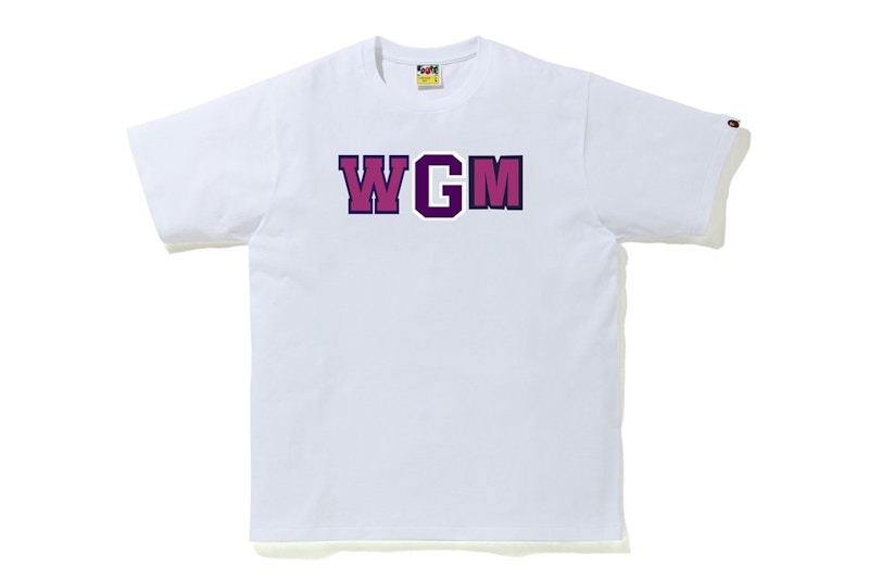 BAPE Color Camo WGM Milo Shark Tee White/Purple Men's - SS20 - US