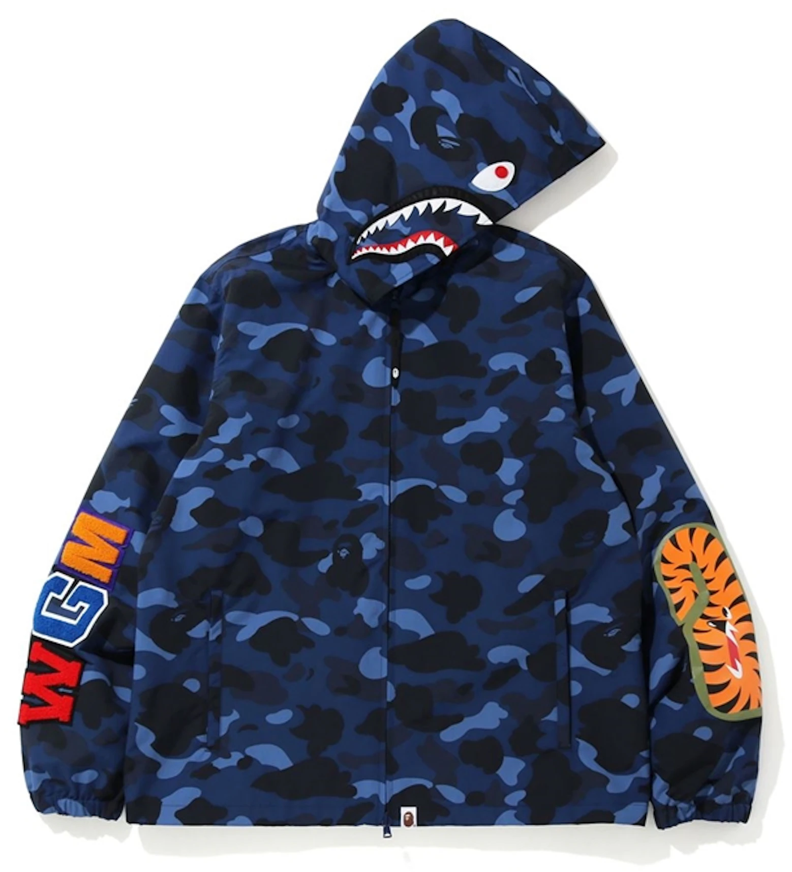 BAPE Color Camo WGM Shark Hoodie Jacket - SS20 - ES
