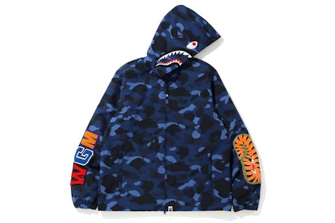 BAPE Color Camo WGM Shark Hoodie Jacket Blue Hombre SS20 US