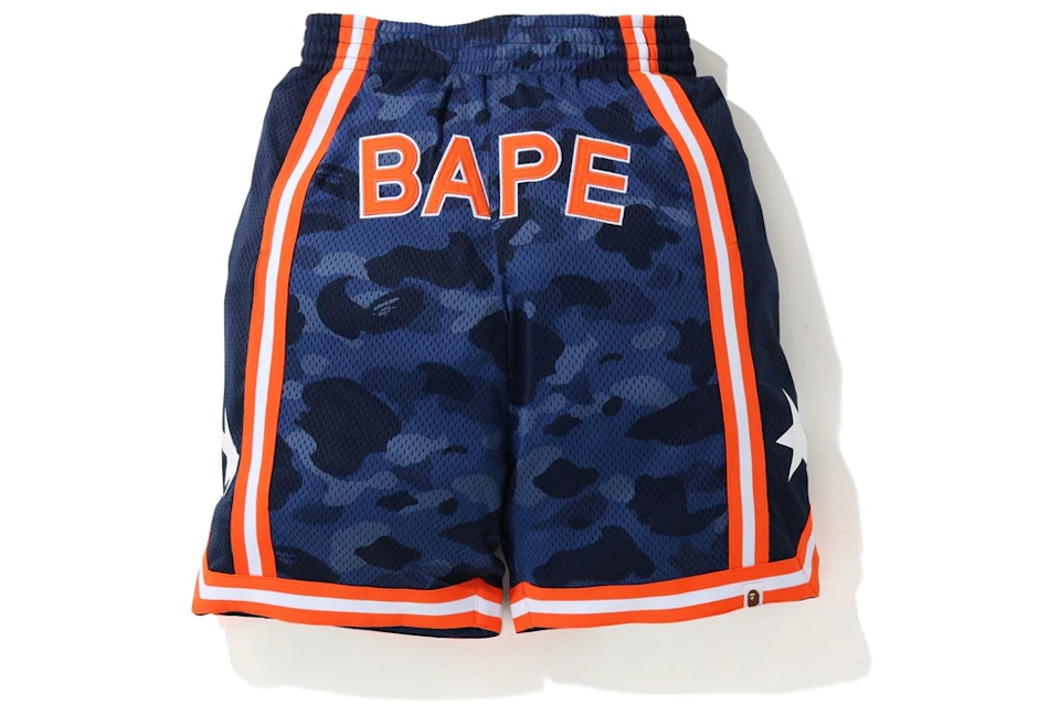 BAPE Color Camo Wide Basketball Shorts Navy