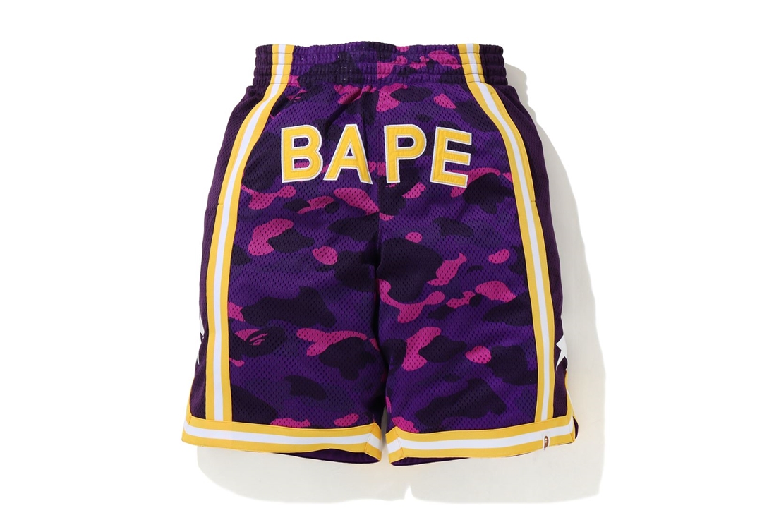 BAPE Color Camo Wide Basketball Shorts Purple