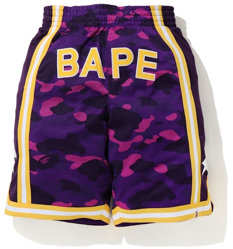 BAPE Color Camo Wide Basketball Shorts Purple Men's SS20 US