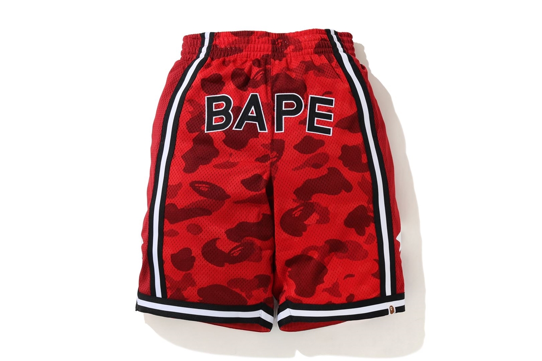 BAPE Color Camo Wide Basketball Shorts Red Men's - SS20 - US