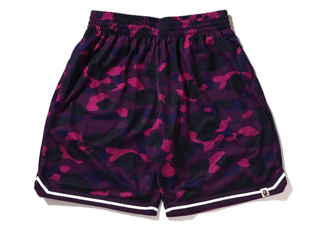 Pre-owned Bape Color Camo Wide Fit Basketball Shorts Purple