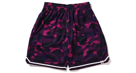 BAPE Color Camo Wide Fit Basketball Shorts Purple