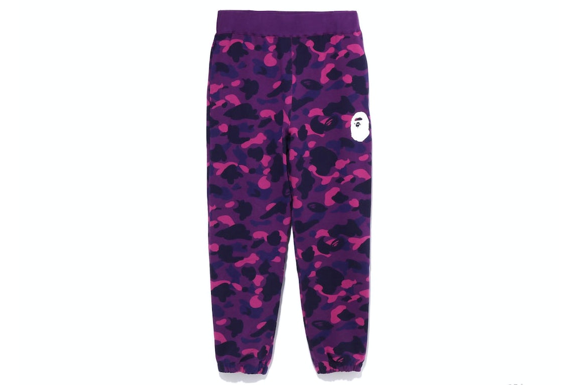 Pre-owned Bape Color Camo Wide Fit Sweat Pants Purple