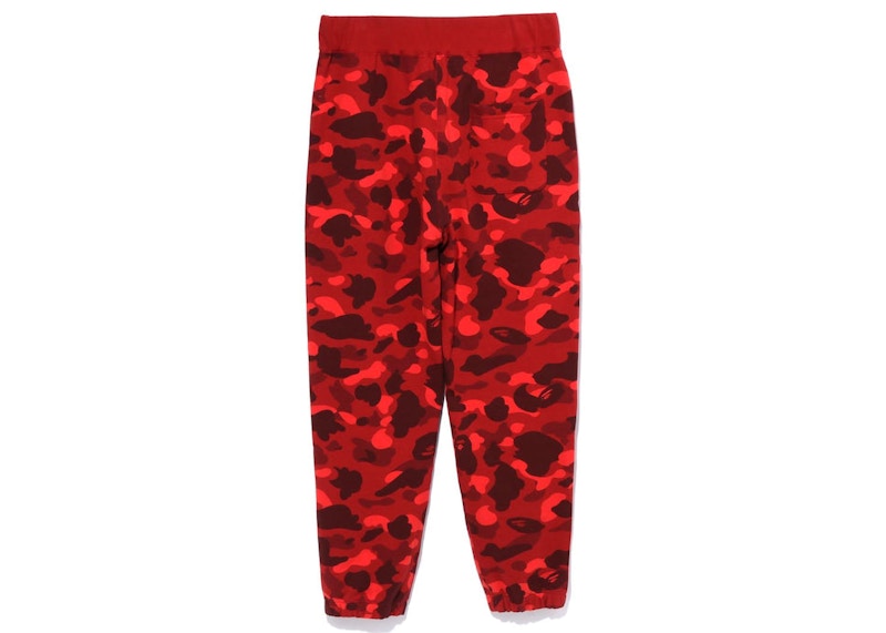 BAPE Color Camo Wide Fit Sweat Pants Red Men's - SS23 - US