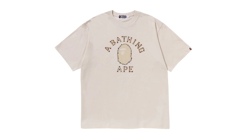 BAPE Color Stone College Relaxed Fit Tee White