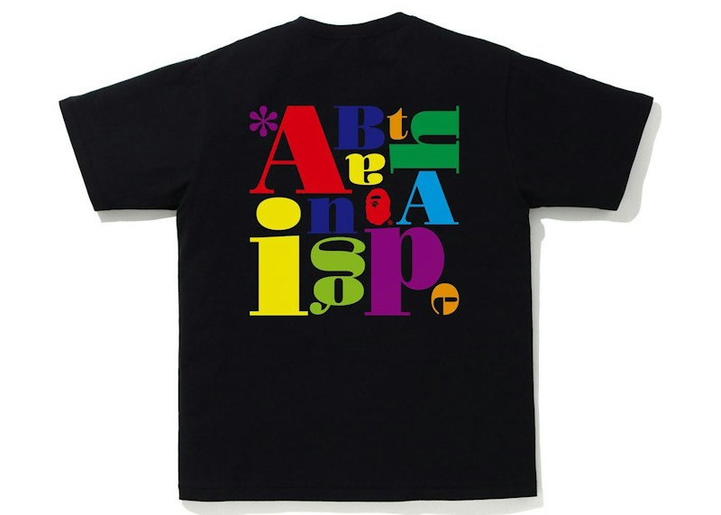 BAPE Colorful A Bathing Ape Logo Tee Black