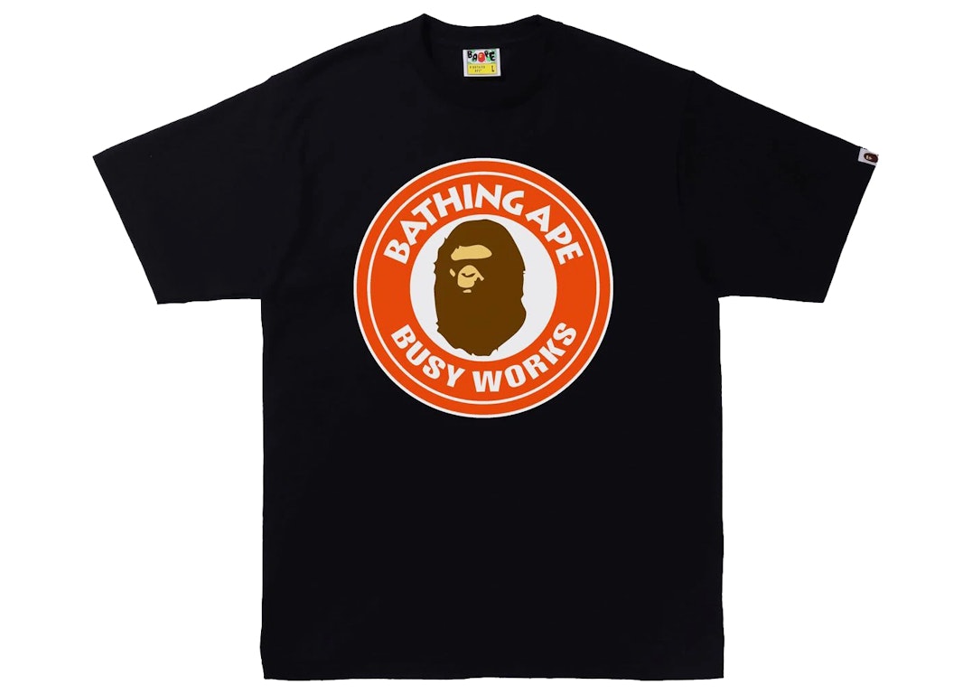 Pre-owned Bape Colors Busy Works Tee Black