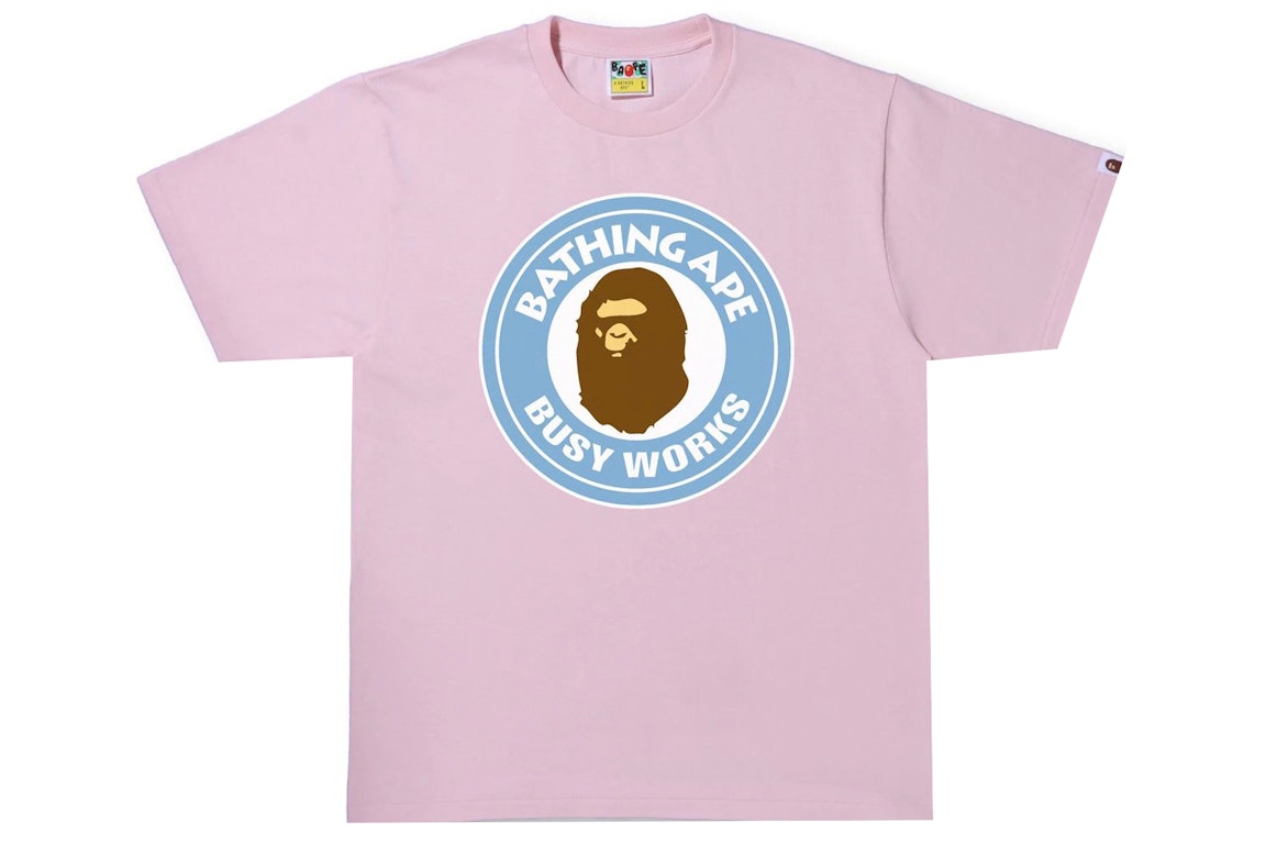 Pre-owned Bape Colors Busy Works Tee Pink