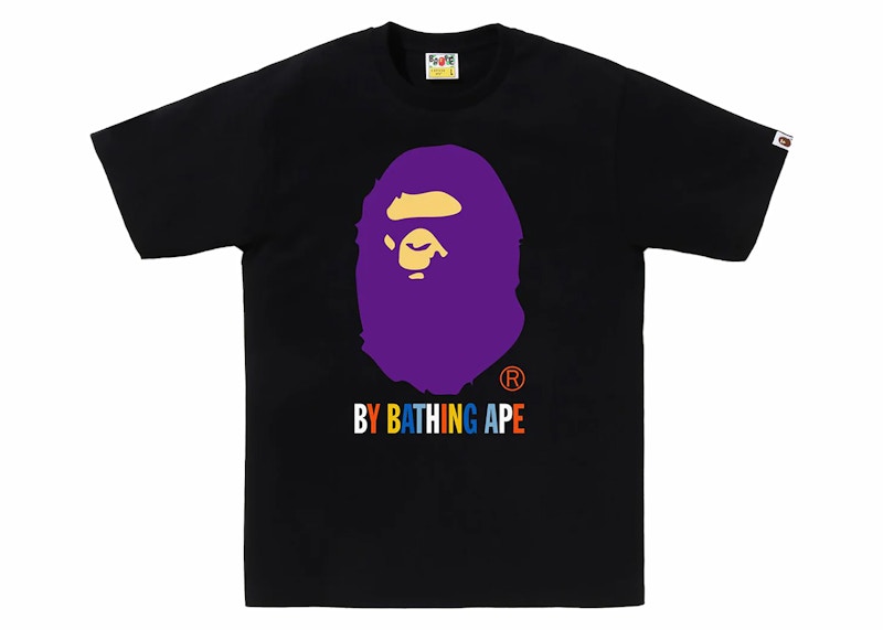 Black and purple bape shirt best sale