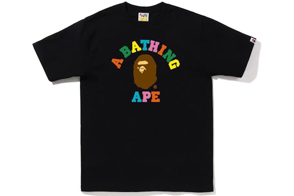 Camiseta universitaria BAPE Colors (FW22) Negro Multi