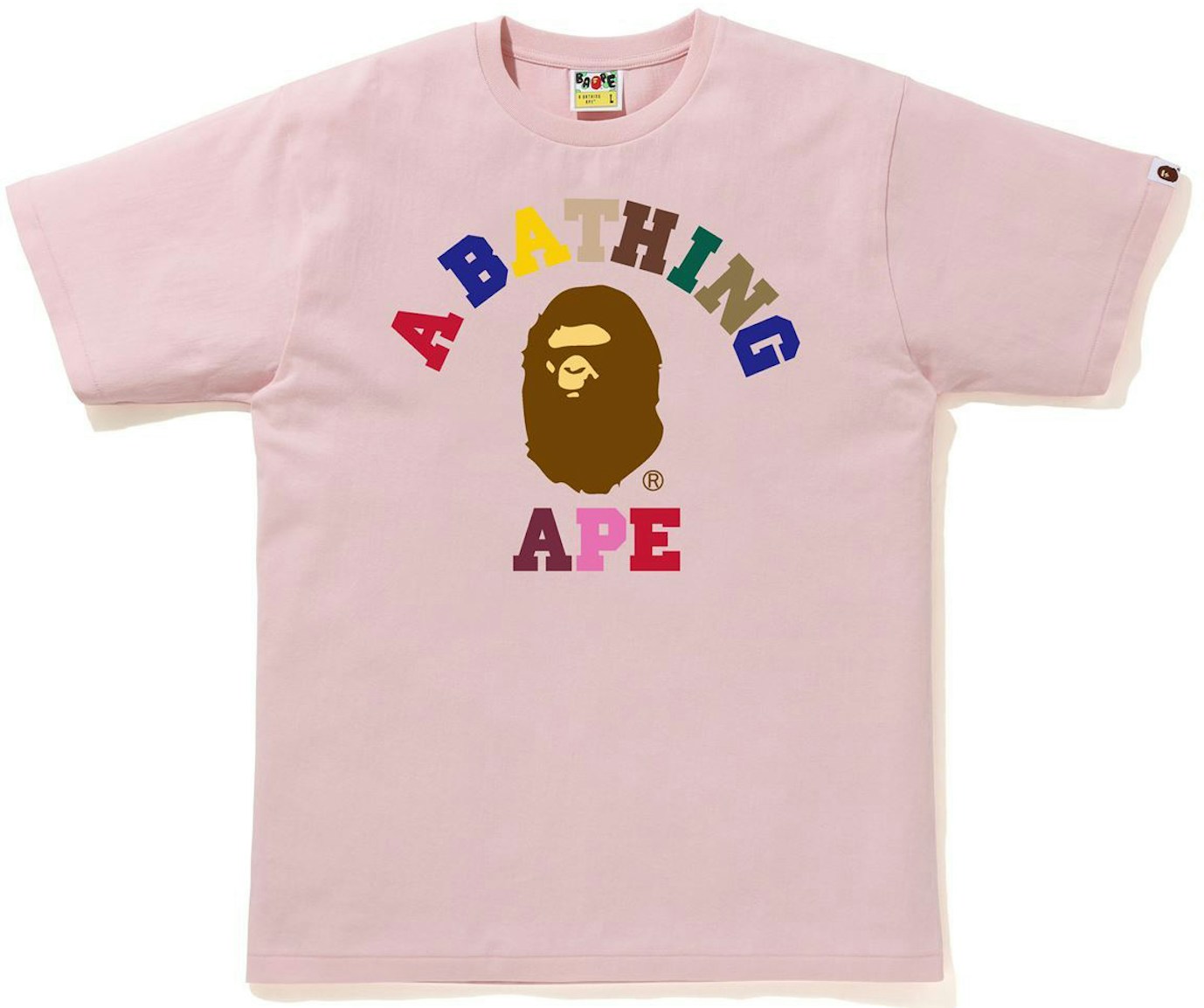 BAPE Colors College Tee Pink - SS21