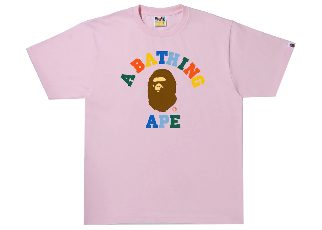 Pre-owned Bape Colors College Tee (ss22) Pink