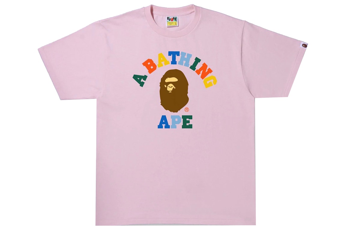 Pre-owned Bape Colors College Tee (ss22) Pink