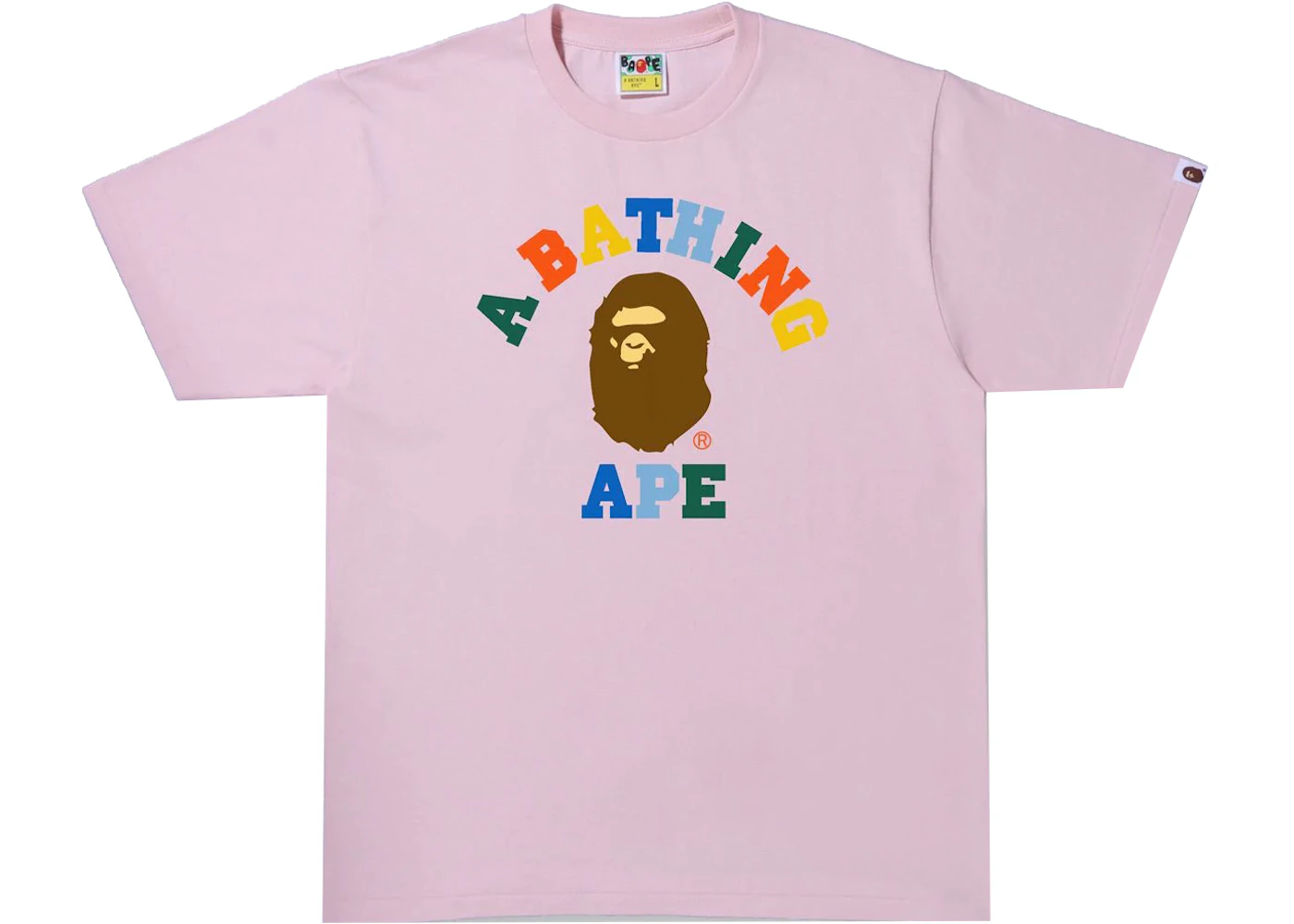 BAPE Colors College Tee (SS22) Pink Men's - SS22 - US
