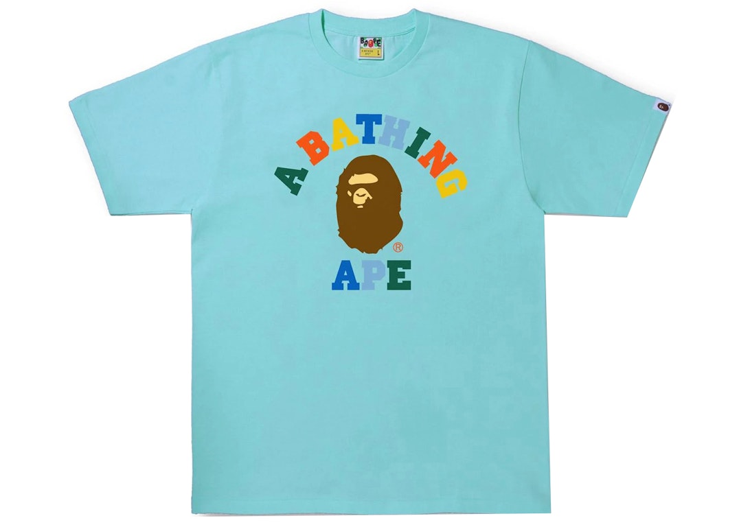Pre-owned Bape Colors College Tee (ss22) Sax