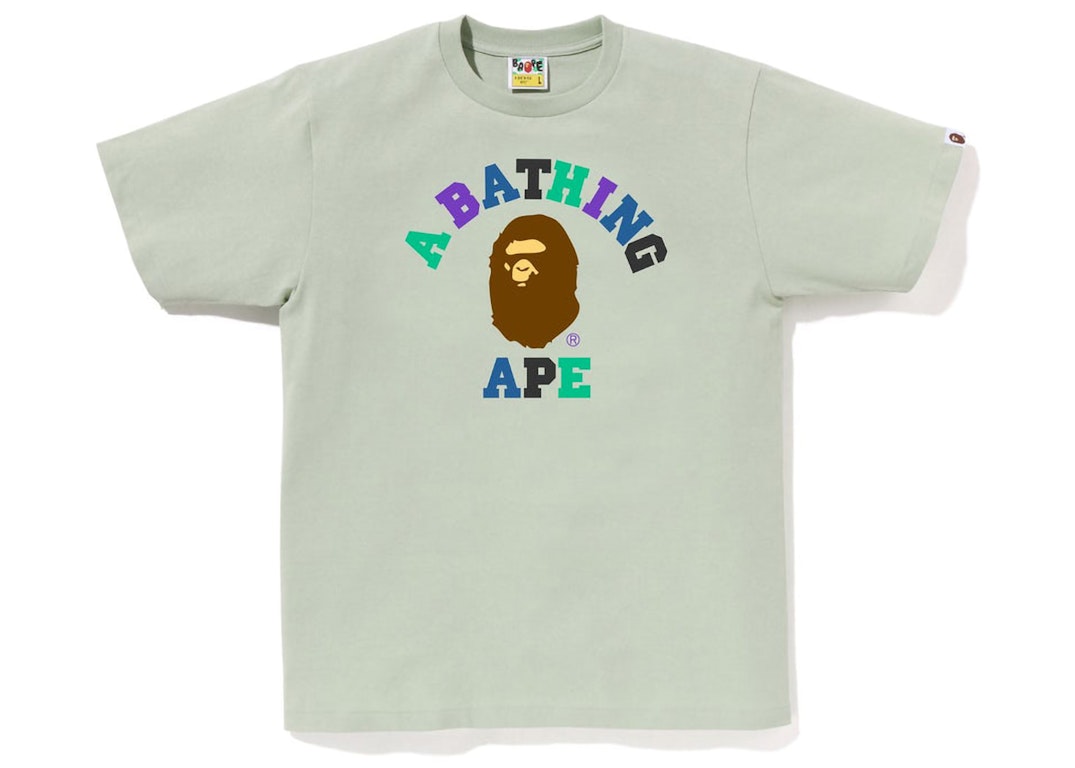 Pre-owned Bape Colors College Tee (ss23) Green