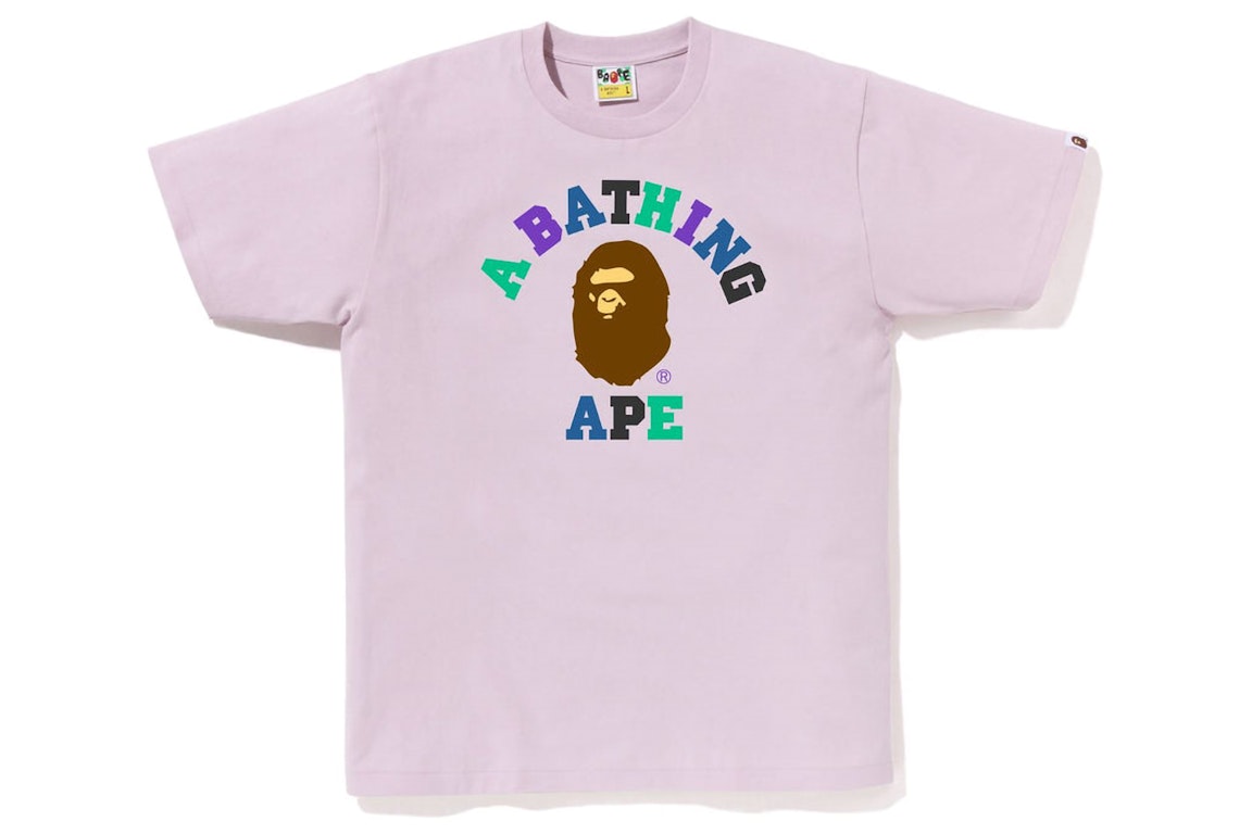 Pre-owned Bape Colors College Tee (ss23) Pink