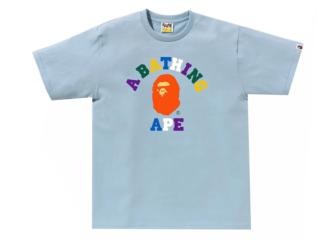Pre-owned Bape Colors College Tee (ss24) Sax