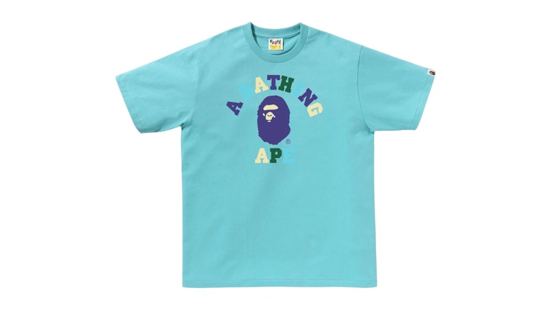 BAPE Colors College Tee Tee Blue