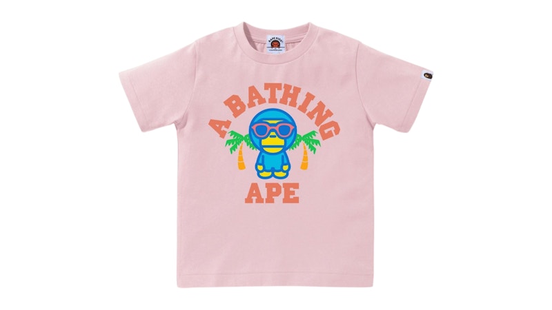 Pre-owned Bape Colors Milo College Summer Tee Shirt In Pink