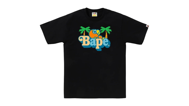 Pre-owned Bape Men's Colors Milo On Summer Tee Shirt In Black