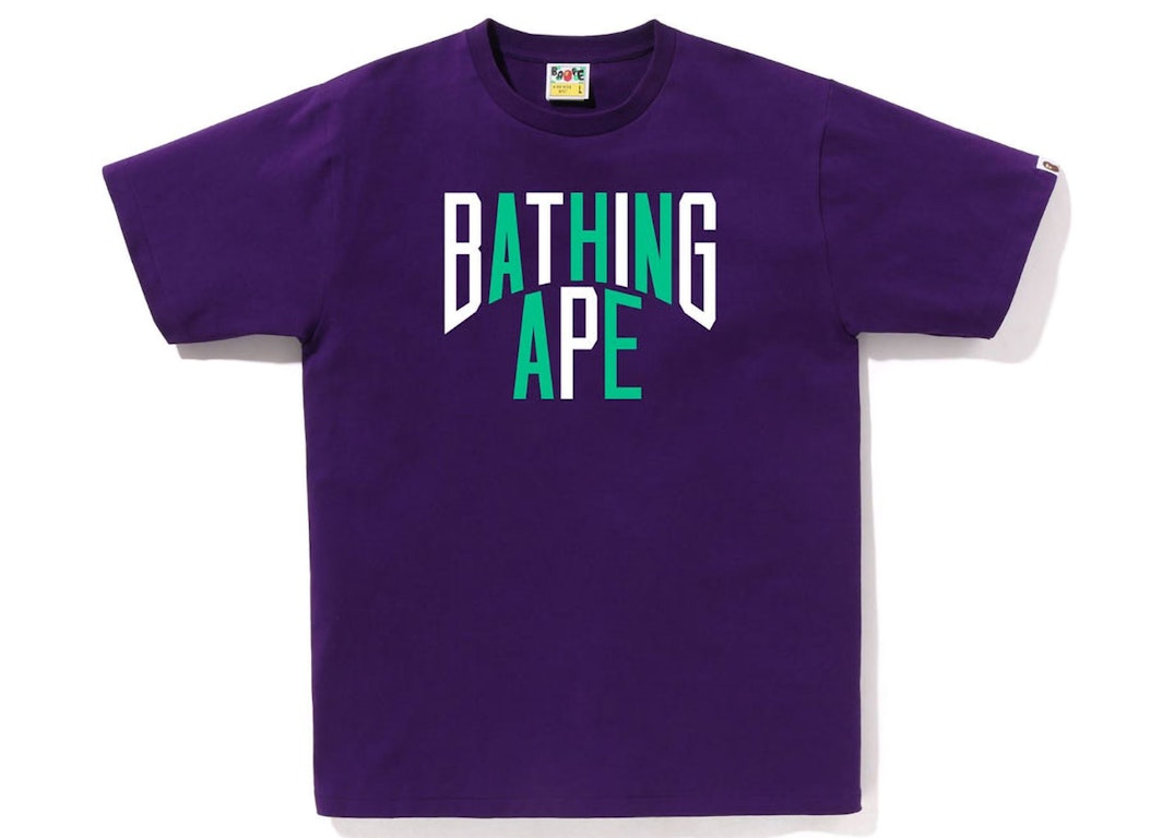 Pre-owned Bape Colors Nyc Logo Tee (ss23) Purple