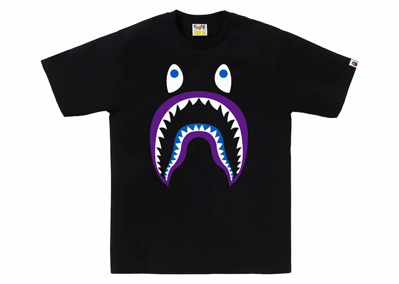 BAPE Colors Shark PONR Tee Black Men s SS24 US