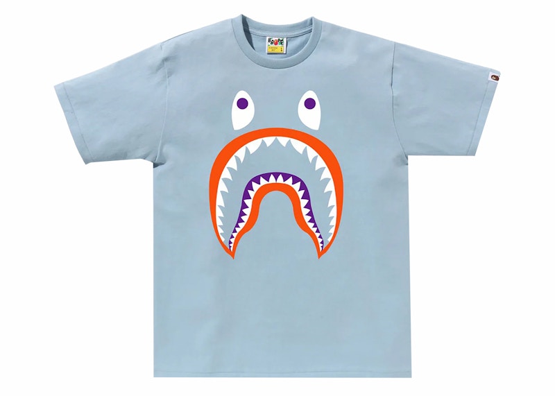 BAPE Colors Shark PONR Tee Sax Men's - SS24 - GB