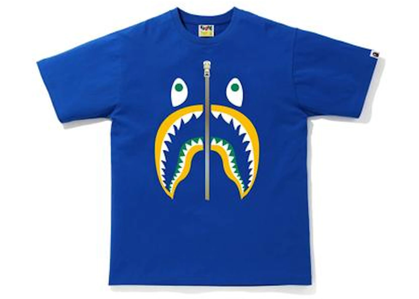 Bape Colors Shark T Shirt Blue Yellow Ss Bape Colors Shark T Shirt Blue Yellow Ss