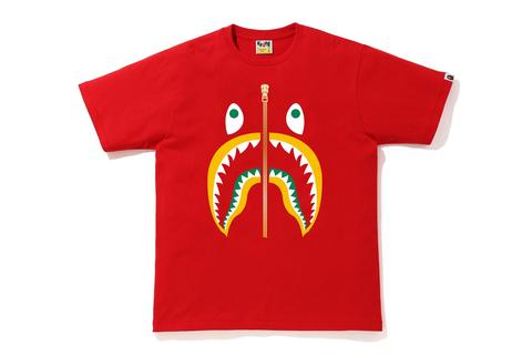 BAPE Colors Shark T-Shirt Red/Yellow - SS20 - US