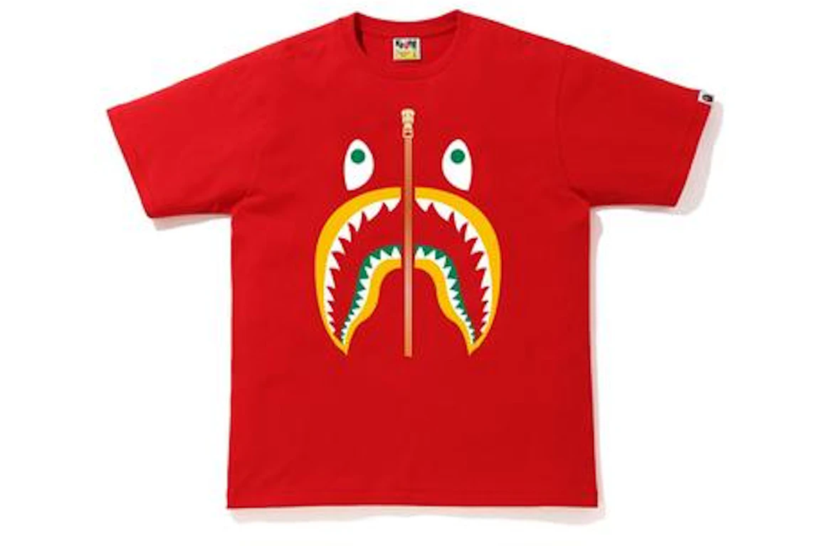 BAPE Colors Shark T-Shirt Red/Yellow