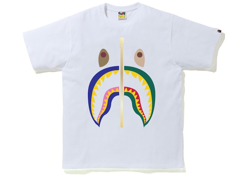 T-shirt BAPE Colors Shark bianca