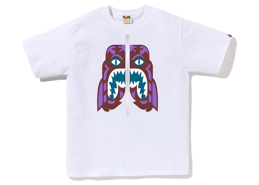 Pre-owned Bape Colors Tiger Tee White