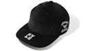 Gorra negra con panel de pana BAPE