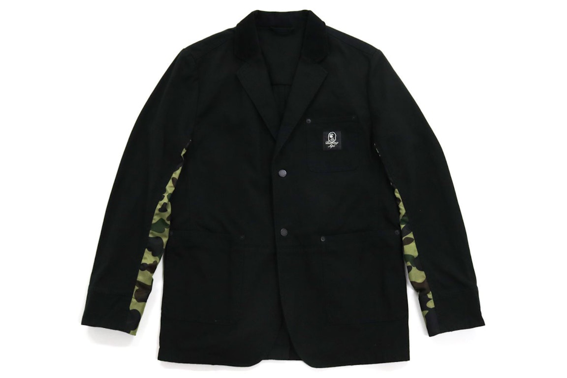 Pre-owned Bape Cotton Duck Tailored Jacket Black