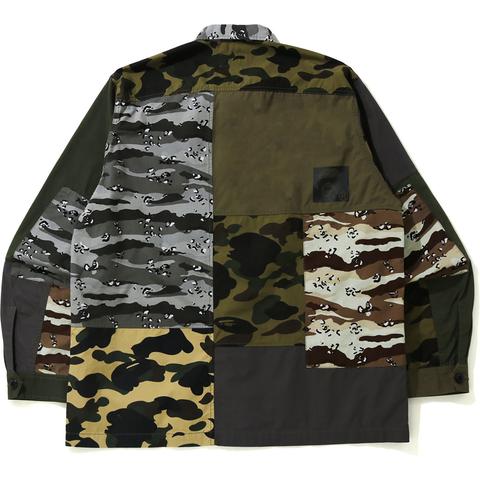 BAPE Crazy Camo Relaxed Military Shirt Multi Men's - SS21 - US