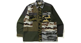 BAPE Crazy Camo Relaxed Military Shirt Multi