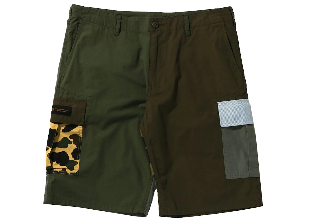 Pre-owned Bape Crazy Pattern 6 Pocket Wide Fit Shorts Multi