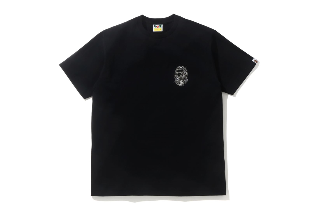 BAPE Crystal Stone Ape Head T-Shirt Black - SS20 Men's - GB