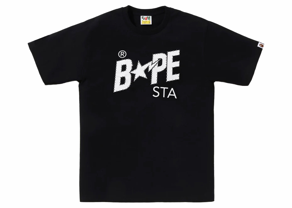 BAPE Crystal Stone Bape Sta Logo Tee Black Men's - FW23 - US