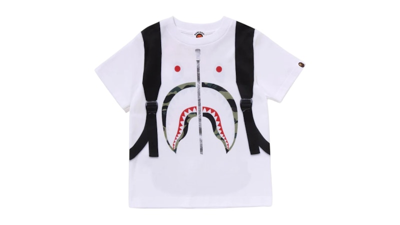 Pre-owned Bape Daypack Print Tee Shirt In White