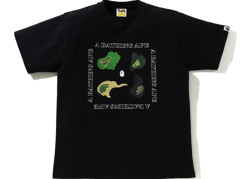 Pre-owned Bape Men's Def Camo Tee Shirt In Black/green In Multi