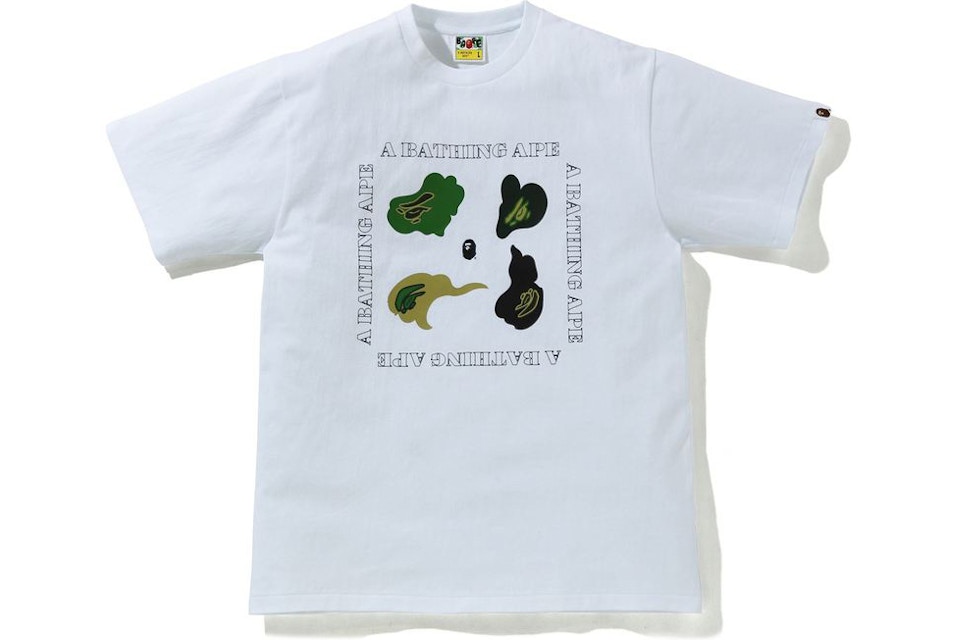 Bape Def Camo Tee White Green Ss21 Bape Def Camo Tee White Green Ss21