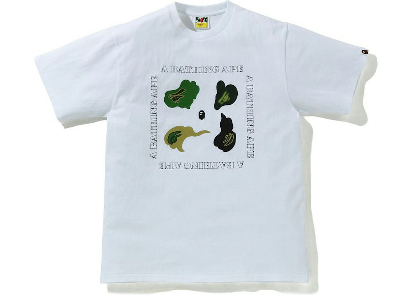 Bape Def Camo Tee White Green Ss21 Bape Def Camo Tee White Green Ss21