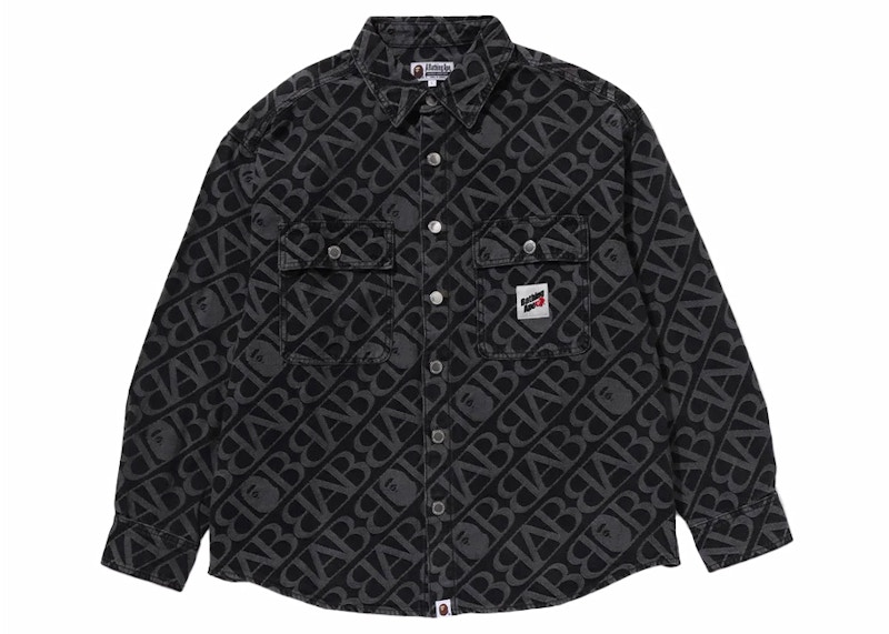 BAPE Denim Monogram Metal One Point Jacket Black 男士- FW23 - TW