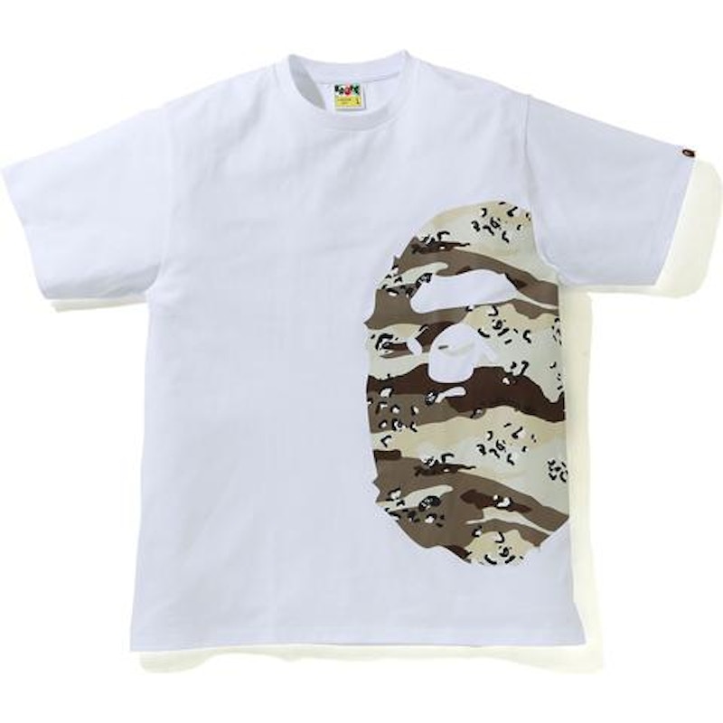 BAPE Desert Camo Side Big Ape Head Tee White/Beige Men's - SS21 - US